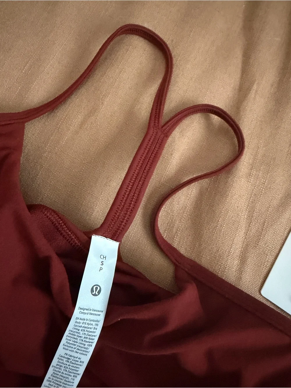 lululemon athletica Flow Y Tank — Cranberry Charm, Size S